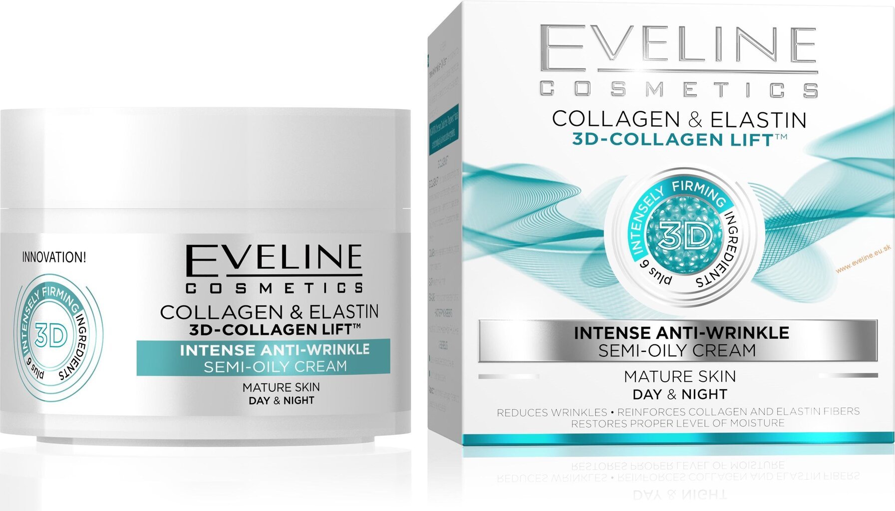 Pinguldav kortsudevastane näokreem Eveline 3D Collagen Lift 50 ml цена и информация | Näokreemid | hansapost.ee