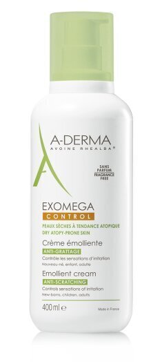 Näo- ja kehakreem atoopilisele nahale A-derma Exomega Control 400 ml hind ja info | Kehakreemid, kehaõlid ja losjoonid | hansapost.ee