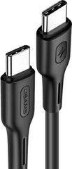 USAMS USB-C į USB-C PD kiirlaadimiskaabel 100W, must hind ja info | Mobiiltelefonide kaablid | hansapost.ee