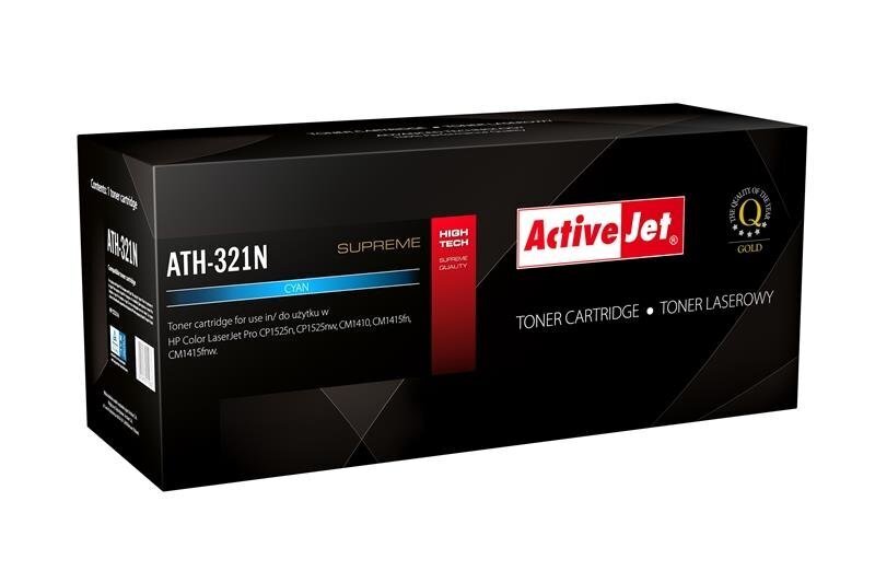 Toneris ActiveJet ATH-321N | Cyan | 1300 str. | HP HP CE321A (128A) hind ja info | Laserprinteri toonerid | hansapost.ee