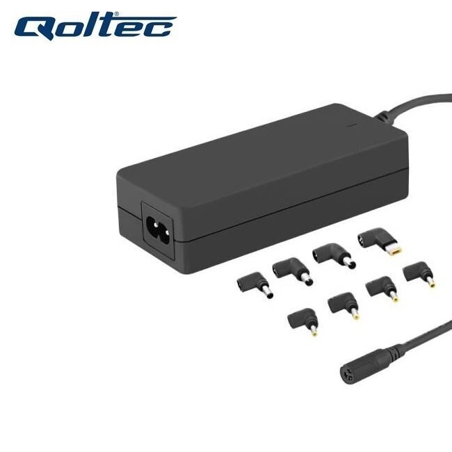 Qoltec 50011 Universal 65W (Max 3.5A) AC Automatic Notebook Charger with 8 Plugs цена и информация | Sülearvuti laadijad | hansapost.ee