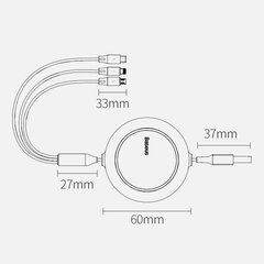 Baseus CAMLT-MJ04 hind ja info | Mobiiltelefonide kaablid | hansapost.ee