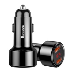 Baseus Magic Series Dual QC Автомобильное зарядное устройство с цифровым дисплеем 2x USB QC3.0 45W 6A Black (CCMLC20A-01) Ex-display цена и информация | Зарядные устройства для телефонов | hansapost.ee