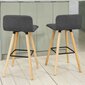 Kahe tooli komplekt SoBuy FST50-DG, hall/pruun hind ja info | Köögitoolid, söögitoolid | hansapost.ee
