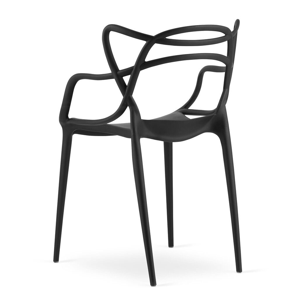 4-tooli komplekt Kato, must цена и информация | Köögitoolid, söögitoolid | hansapost.ee