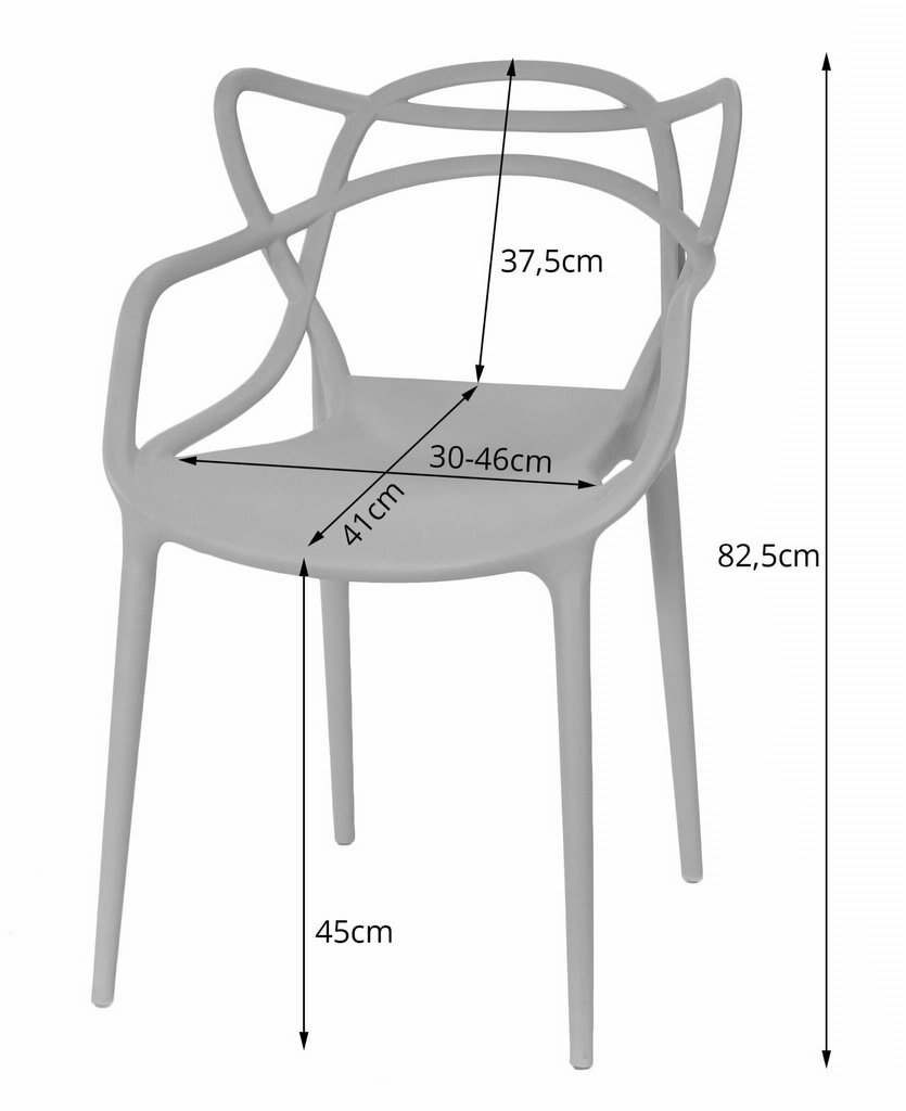 4-tooli komplekt Kato, must hind ja info | Köögitoolid, söögitoolid | hansapost.ee