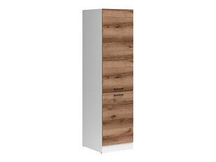 Высокий шкаф BRW Junona Line D2D 50, белый/темно-коричневый цена и информация | Кухонные шкафчики | hansapost.ee