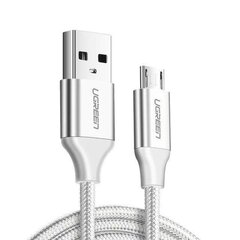 Ugreen US290 кабель micro USB, QC 3.0 2.4A, 1.5 м, белый цена и информация | Кабели и провода | hansapost.ee