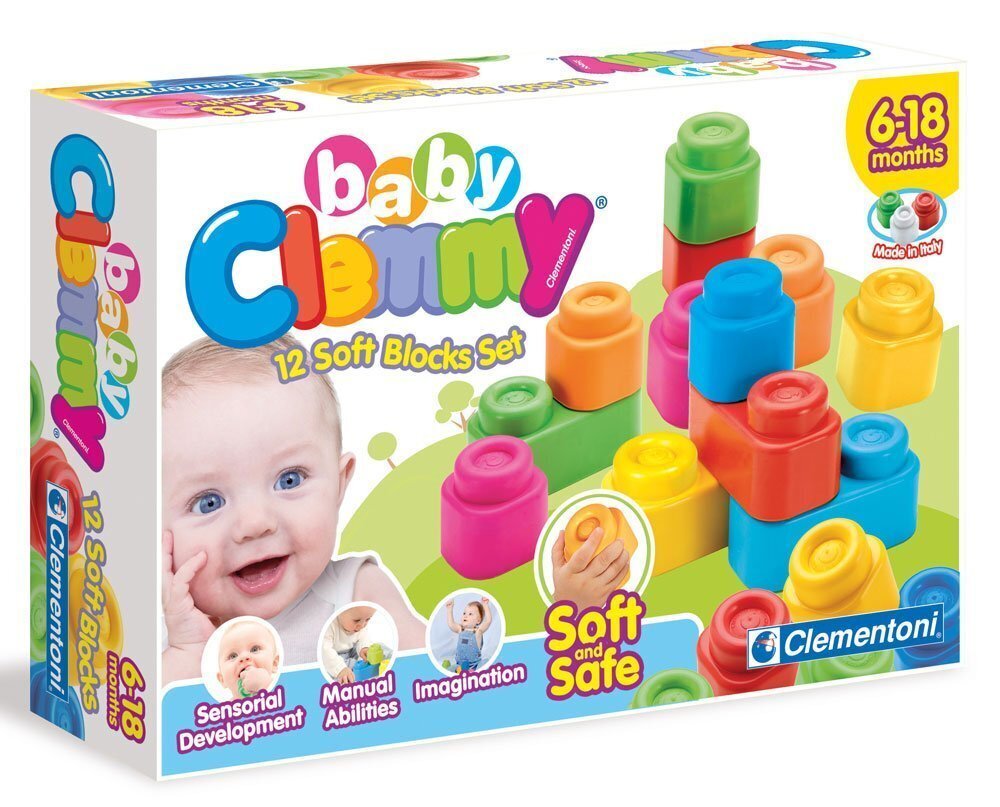 Mänguklotsid Clementoni Clemmy, 12 tk. hind ja info | Beebide mänguasjad | hansapost.ee