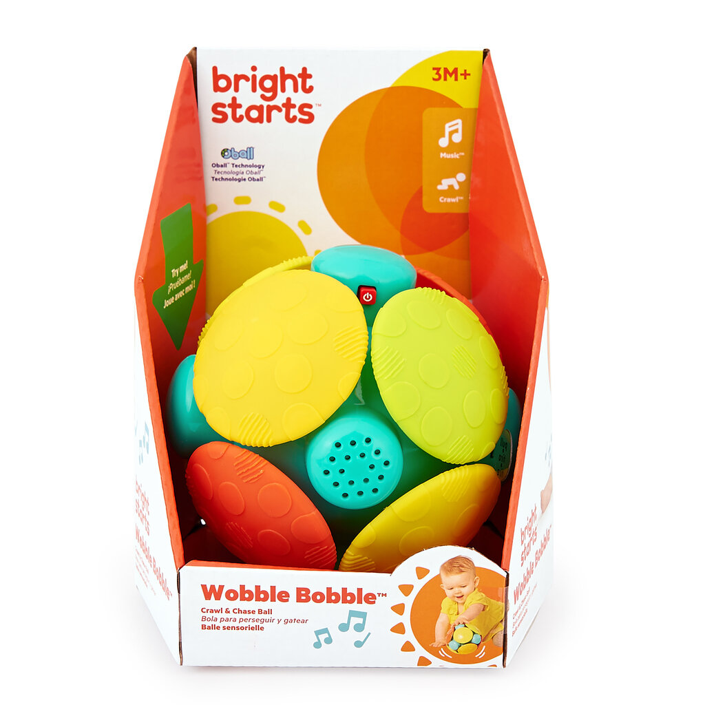 Pall koos helidega Bright Starts Wobble Bobble Refresh, 12212 цена и информация | Beebide mänguasjad | hansapost.ee