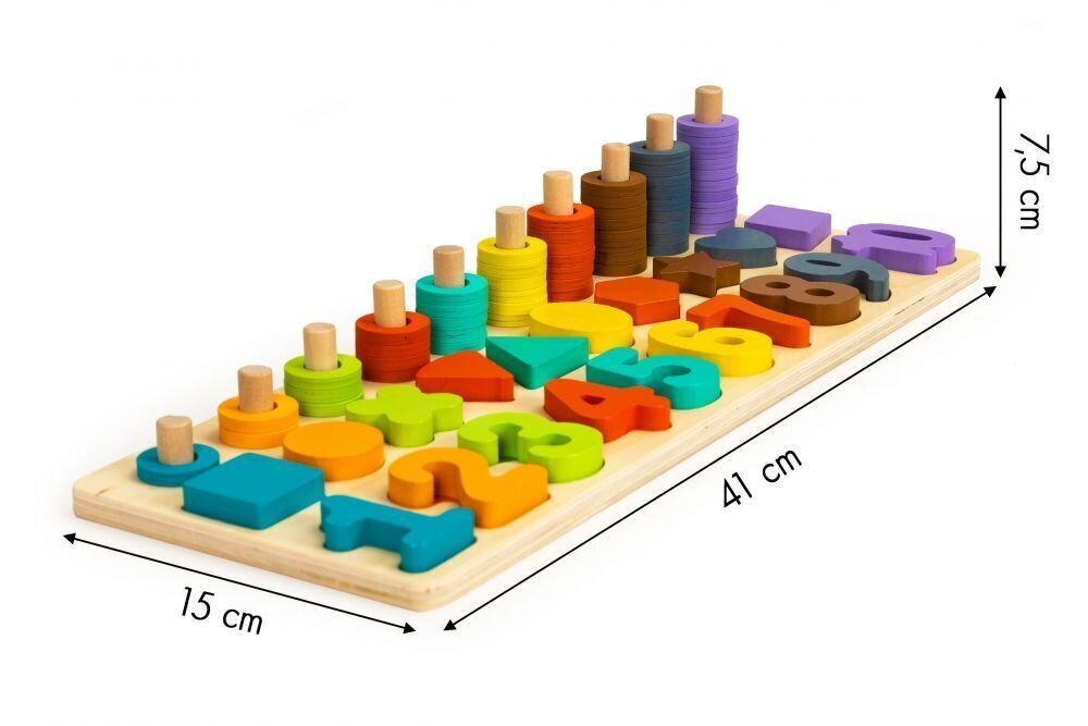 Puidust mänguasi Figuurid ja kujundid 3in1 Ecotoys, PH05R005 hind ja info | Arendavad laste mänguasjad | hansapost.ee