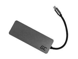 Переходник Green Cell USB-C HUB 7 в 1 USB 3.0, 2xUSB 2.0, HDMI 4K, microSD, SD, DEX цена и информация | Адаптеры и USB-hub | hansapost.ee
