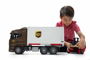 Logistika veoauto tõstukiga Bruder Scania Rseries UPS hind ja info | Mänguasjad poistele | hansapost.ee