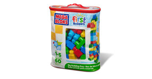 Большой конструктор для строительства 60 кубиков MegaBlocks, синий цена и информация | Mega Bloks Товары для детей и младенцев | hansapost.ee
