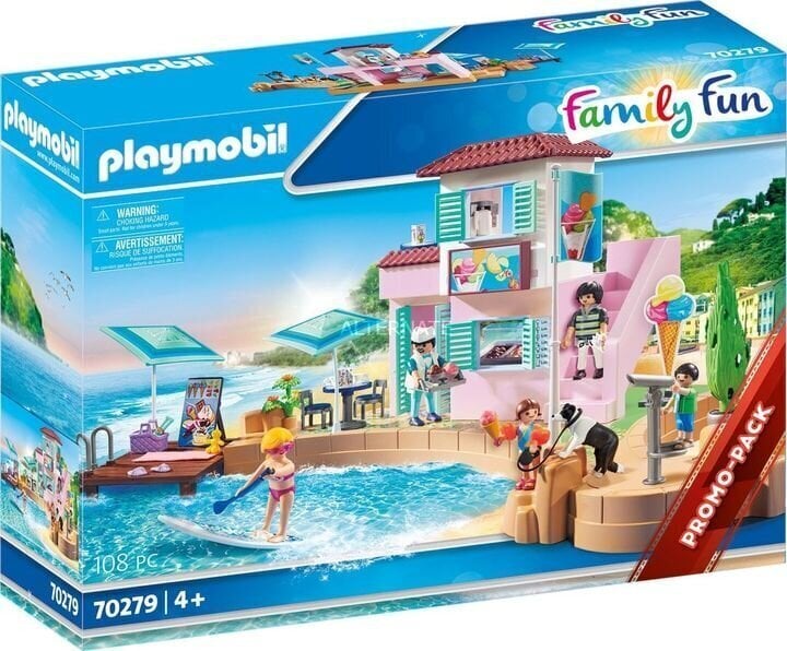 70279 Family Fun PLAYMOBIL® Rannaäärne jäätisepood цена и информация | Klotsid ja konstruktorid | hansapost.ee