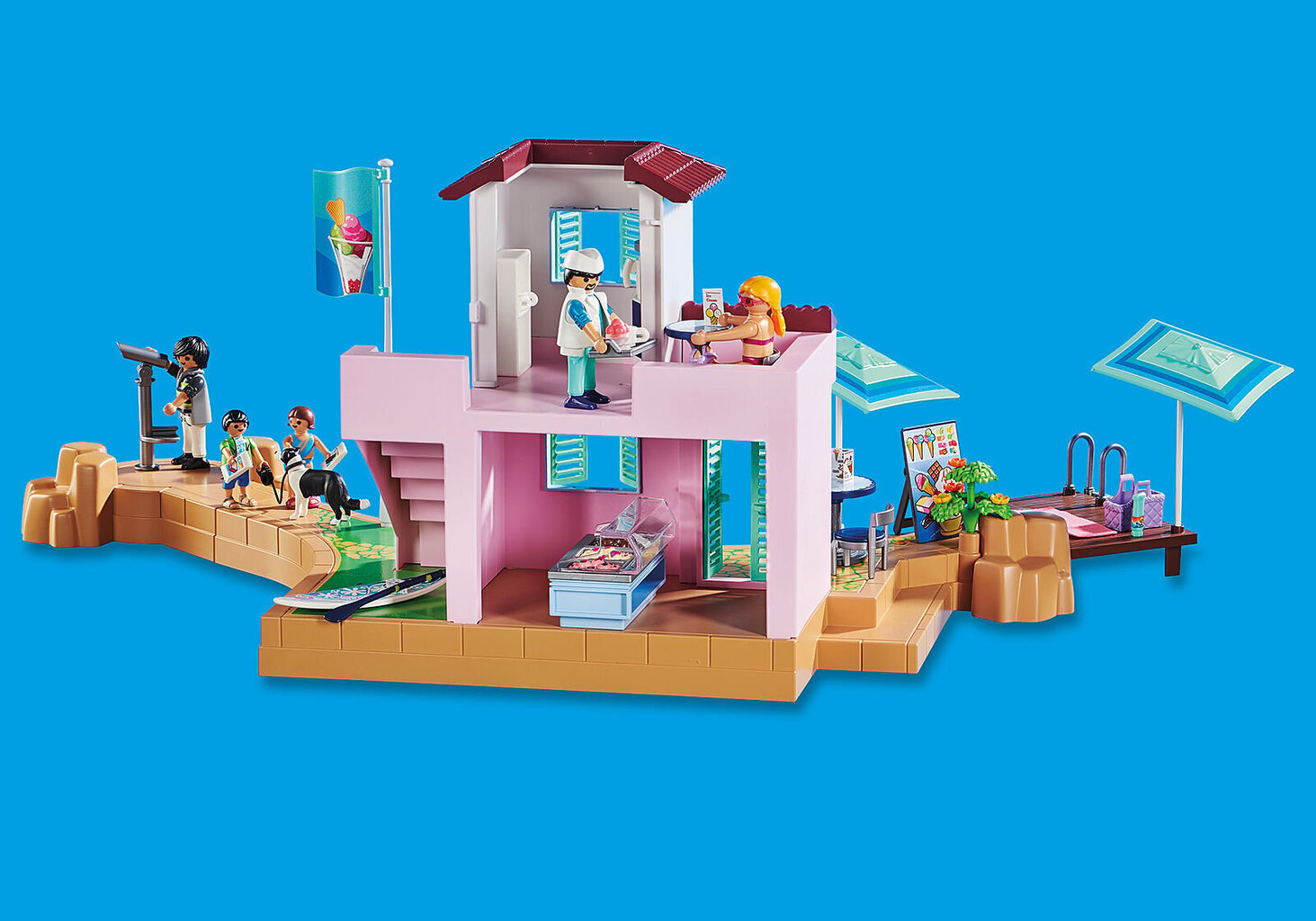 70279 Family Fun PLAYMOBIL® Rannaäärne jäätisepood цена и информация | Klotsid ja konstruktorid | hansapost.ee