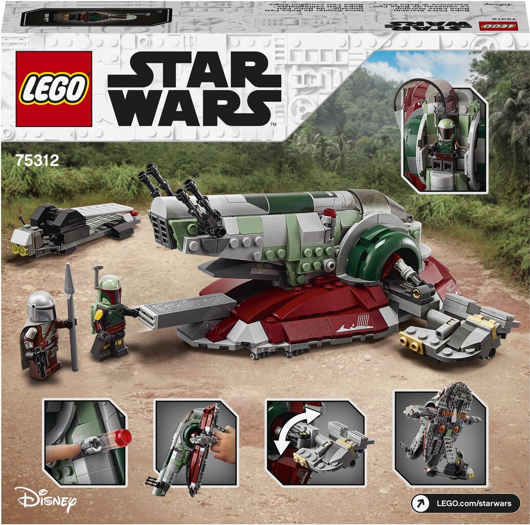 75312 LEGO® Star Wars Boba Fett kosmoselaev цена и информация | Klotsid ja konstruktorid | hansapost.ee