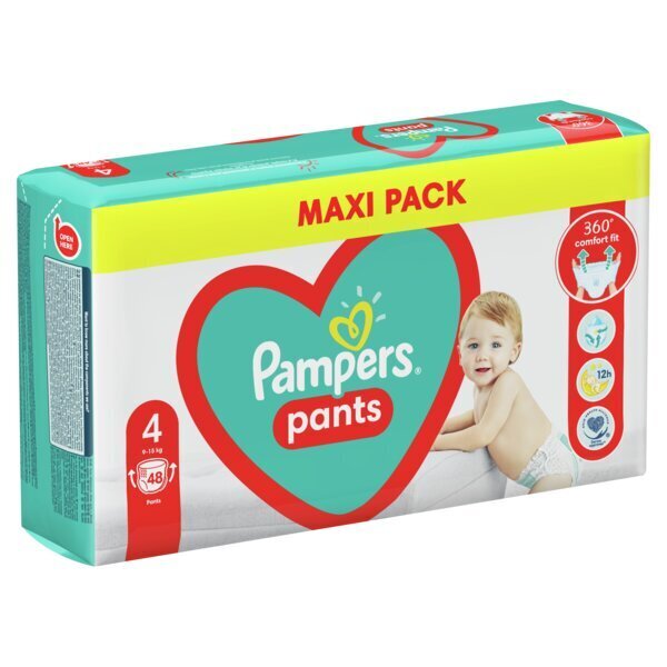 Mähkmed-aluspüksid Pampers Püksid Maxi Pack, suurus 4 9 - 15 kg, 48 tk. hind ja info | Mähkmed, riidest mähkmed | hansapost.ee