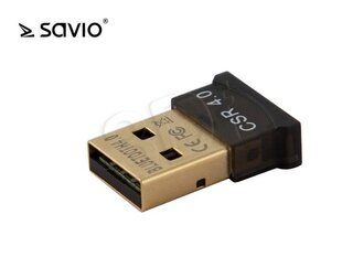 Adapter Savio BT-040 Bluetooth 4.0 (USB 2.0, traadita, 3Mbps) price and information | USB adapters and splitters | hansapost.ee