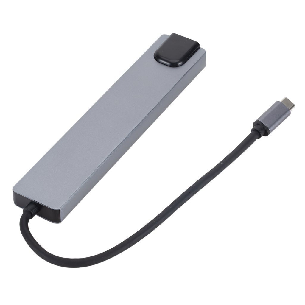 RoGer USB-C Hub 8in1 with USB C x2 / USB 3.0 x2 / RJ45 / HDMI / SD card reader / TF card reader hind ja info | USB adapterid ja jagajad | hansapost.ee