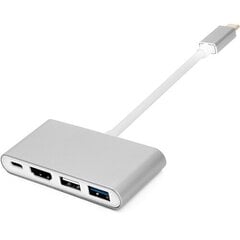 Adapteris USB C - HDMI, 4xUSB 2.0/3.0, USB C цена и информация | Адаптеры, USB-разветвители | hansapost.ee