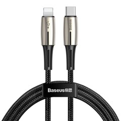 Kaabel Baseus Usb Type C Pd / Lightning 18W 1.3m, must (Catlrd-01) hind ja info | Mobiiltelefonide kaablid | hansapost.ee