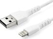 STARTECH 1m USB to Lightning Cable white hind ja info | Mobiiltelefonide kaablid | hansapost.ee