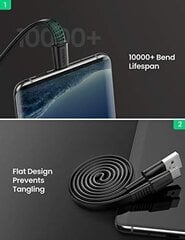 Кабель Ugreen US332 USB-C, QC 3.0, 3A, 1 м, черный цена и информация | Кабели для телефонов | hansapost.ee