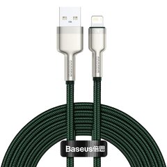 Kaabel Baseus Cafule Series USB to IP 2.4A 2m, roheline hind ja info | Mobiiltelefonide kaablid | hansapost.ee