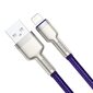 Kaabel Baseus Cafule Series USB Į Lightning 2.4A 2m, lilla hind ja info | Mobiiltelefonide kaablid | hansapost.ee