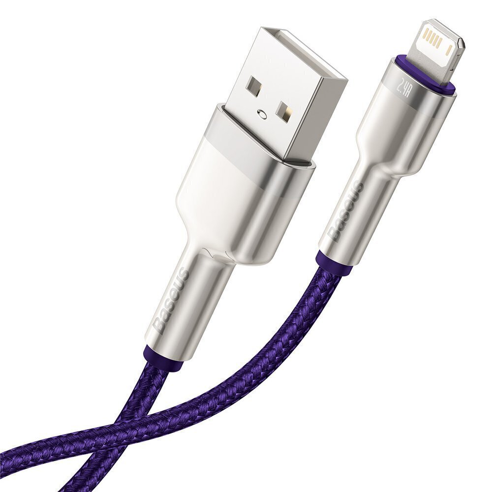 Kaabel Baseus Cafule Series USB Į Lightning 2.4A 2m, lilla цена и информация | Mobiiltelefonide kaablid | hansapost.ee