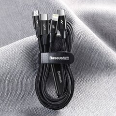 Baseus Rapid 3in1 USB Typ C - USB Typ C / Lightning / micro USB cable 20 W 1,5 m green (CAMLT-SC06) цена и информация | Кабели для телефонов | hansapost.ee