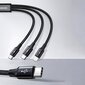 Baseus Rapid 3in1 USB Type C – USB Type C / Lightning / micro USB kaabel 20 W 1,5 m roheline (CAMLT-SC06) цена и информация | Mobiiltelefonide kaablid | hansapost.ee
