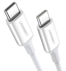 Juhe US264 Type C to Type C Cable, 60W, 0.5m (white) hind ja info | Mobiiltelefonide kaablid | hansapost.ee