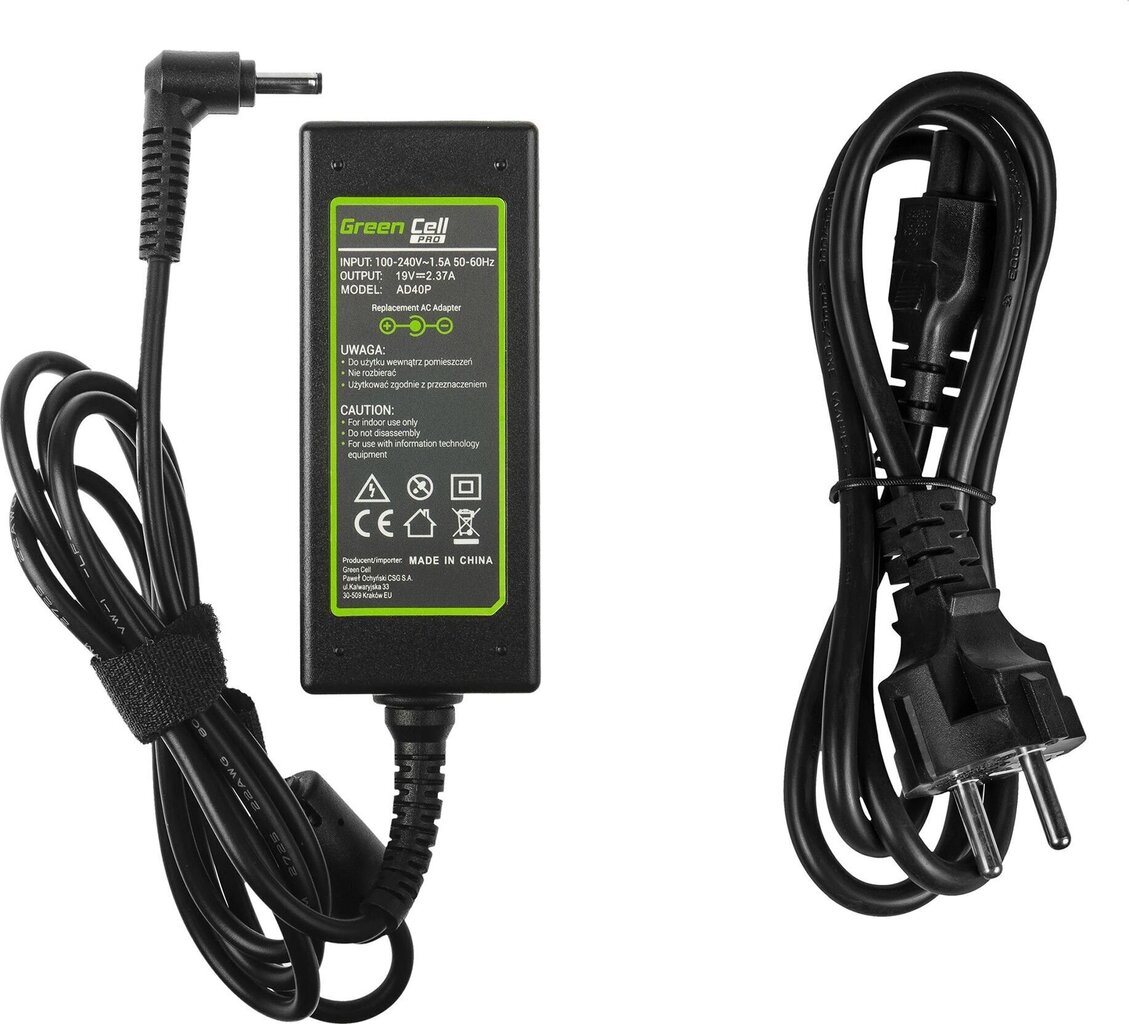 Green Cell 19V, 2.37A, 45W hind ja info | Sülearvuti laadijad | hansapost.ee