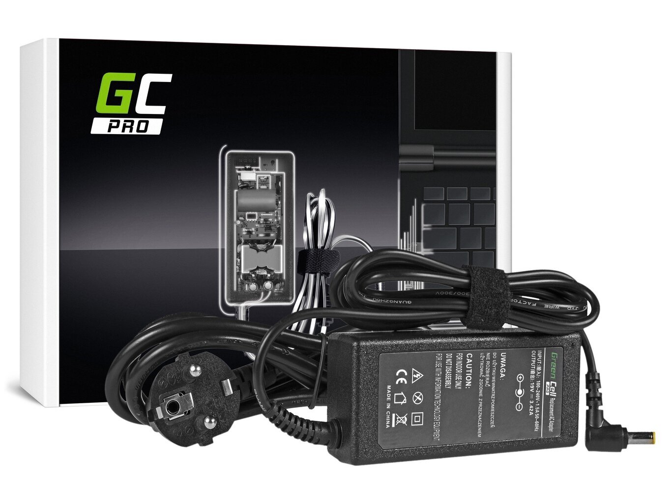Green Cell 19V, 3.42A, 65W hind ja info | Sülearvuti laadijad | hansapost.ee