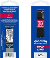 GoodRam SSDPR-PX500-512-80 цена и информация | Внутренние жёсткие диски (HDD, SSD, Hybrid) | hansapost.ee