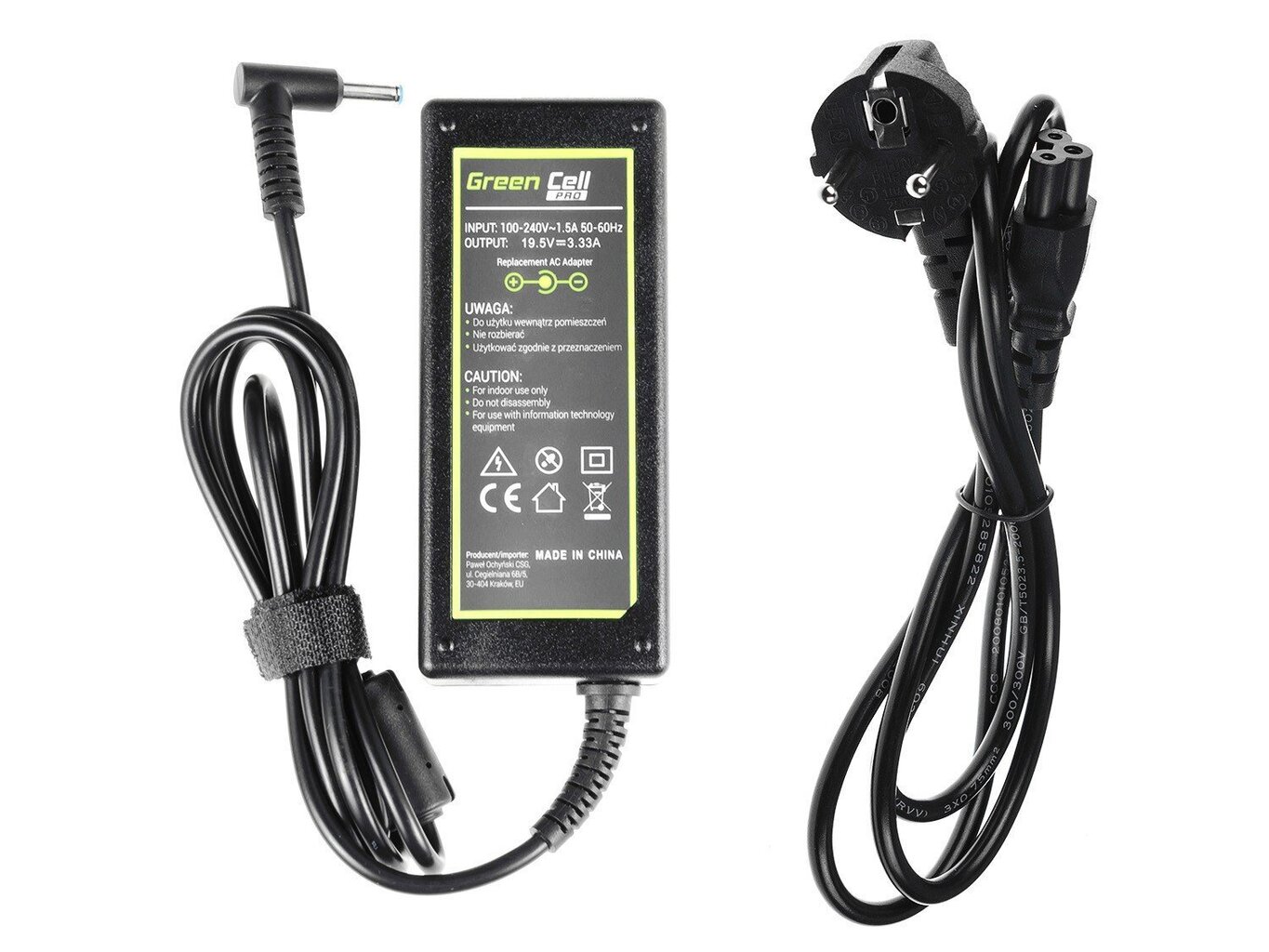 Green Cell 19.5V, 3.33A, 65W hind ja info | Sülearvuti laadijad | hansapost.ee