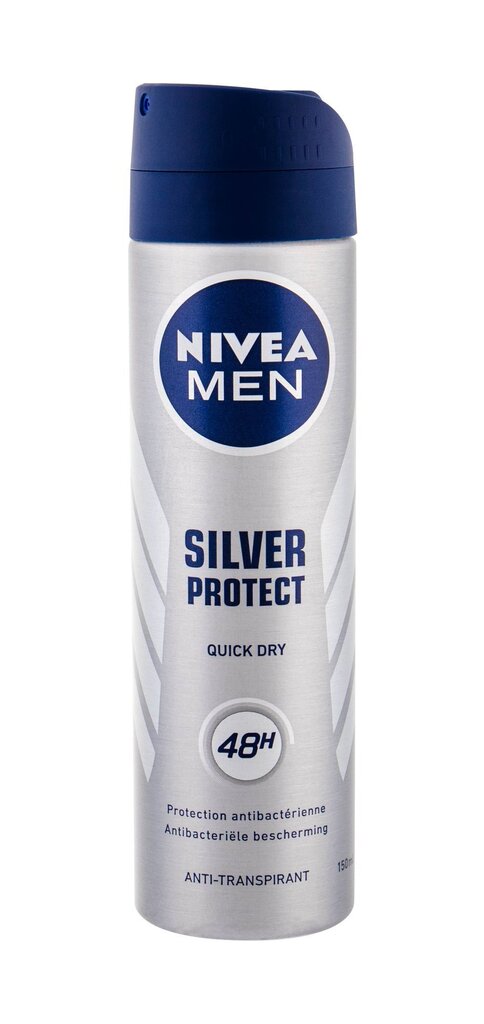 Nivea Men Silver Protect 48h antiperspirant meestele 150 ml цена и информация | Deodorandid | hansapost.ee