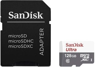 MEMORY MICRO SDXC 128GB UHS-I/W/A SDSQUNR-128G-GN6TA SANDISK цена и информация | Карты памяти | hansapost.ee