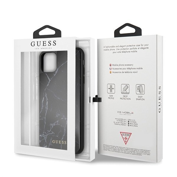 Guess GUHCN65HYMABK iPhone 11 Pro Max must/black Marble price and information | Telefonide kaitsekaaned ja -ümbrised | hansapost.ee