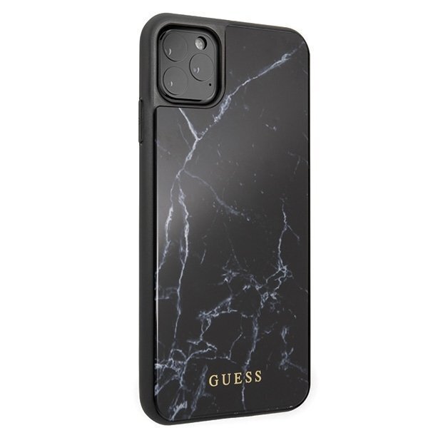 Guess GUHCN65HYMABK iPhone 11 Pro Max must/black Marble hind ja info | Telefonide kaitsekaaned ja -ümbrised | hansapost.ee