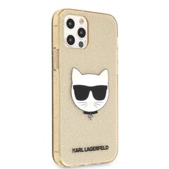 KLHCP12MCHTUGLGO Karl Lagerfeld Choupette Head Glitter Case for iPhone 12/12 Pro 6.1 Gold hind ja info | Telefonide kaitsekaaned ja -ümbrised | hansapost.ee