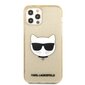 KLHCP12MCHTUGLGO Karl Lagerfeld Choupette Head Glitter Case for iPhone 12/12 Pro 6.1 Gold цена и информация | Telefonide kaitsekaaned ja -ümbrised | hansapost.ee