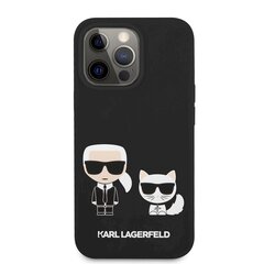 KLHCP13XSSKCK Karl Lagerfeld and Choupette Liquid Silicone Case for iPhone 13 Pro Max Black цена и информация | Чехлы для телефонов | hansapost.ee