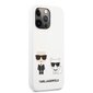 KLHCP13LSSKCW Karl Lagerfeld and Choupette Liquid Silicone Case for iPhone 13 Pro White цена и информация | Telefonide kaitsekaaned ja -ümbrised | hansapost.ee