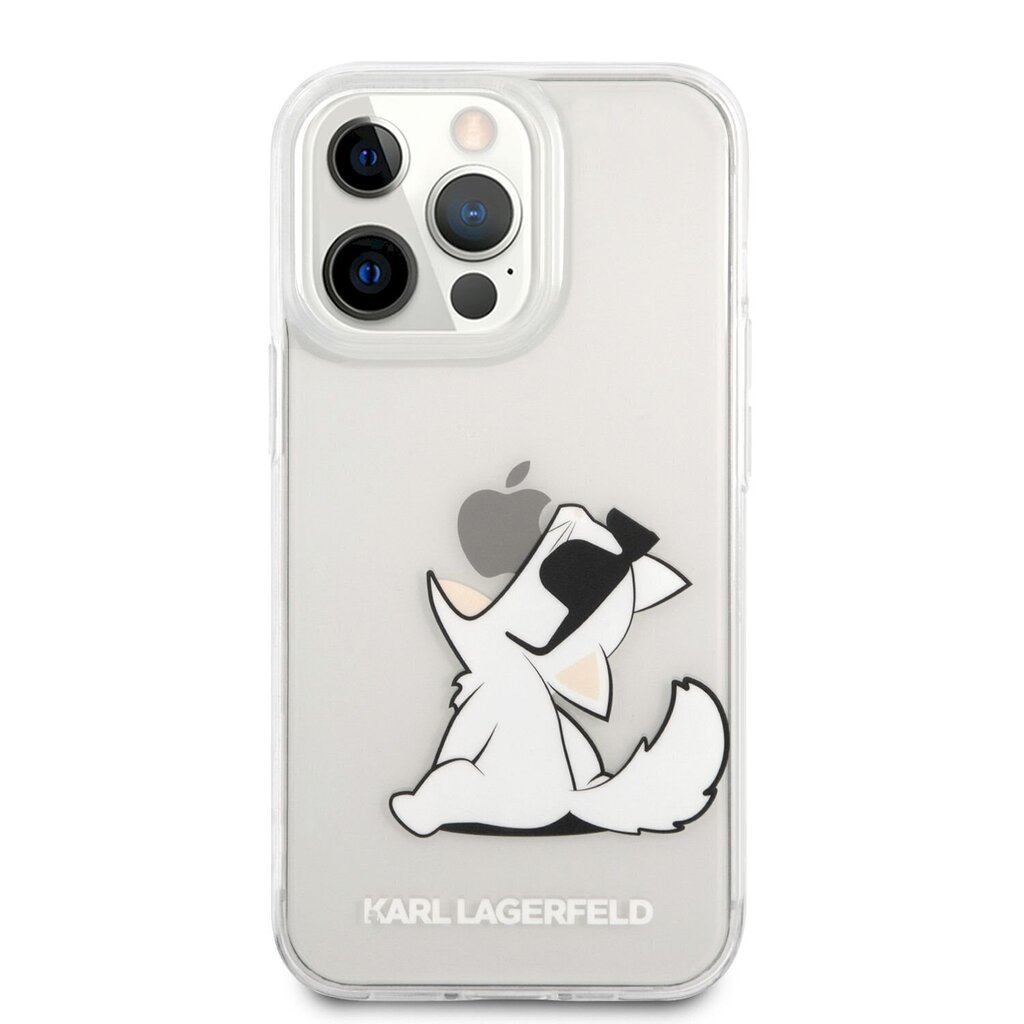 KLHCP13XCFNRC Karl Lagerfeld PC/TPU Choupette Eat Case for iPhone 13 Pro Max Transparent hind ja info | Telefonide kaitsekaaned ja -ümbrised | hansapost.ee