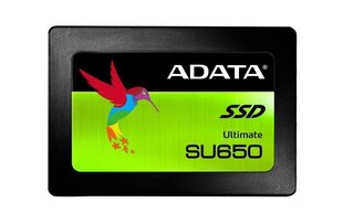 ADATA 480GB 2,5" SATA SSD Ultimate SU650 цена и информация | Внутренние жёсткие диски (HDD, SSD, Hybrid) | hansapost.ee