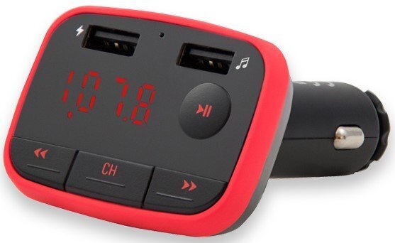 Bluetooth FM modulaator Savio TR-10, punane цена и информация | FM trasmitterid ja modulaatorid | hansapost.ee