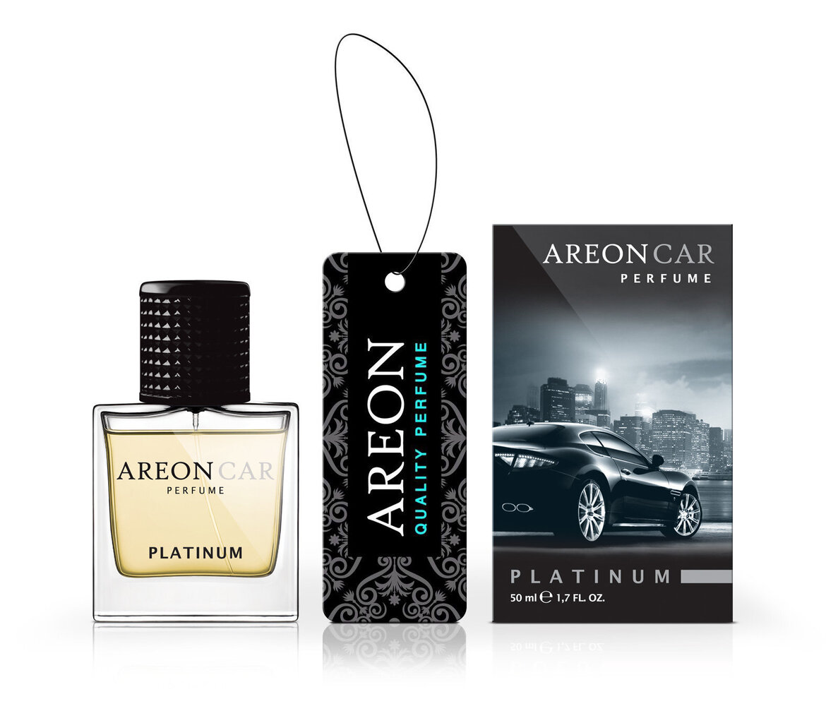 Auto õhuvärskendaja Areon Car Perfume 50ml - Platinum hind ja info | Auto õhuvärskendajad | hansapost.ee